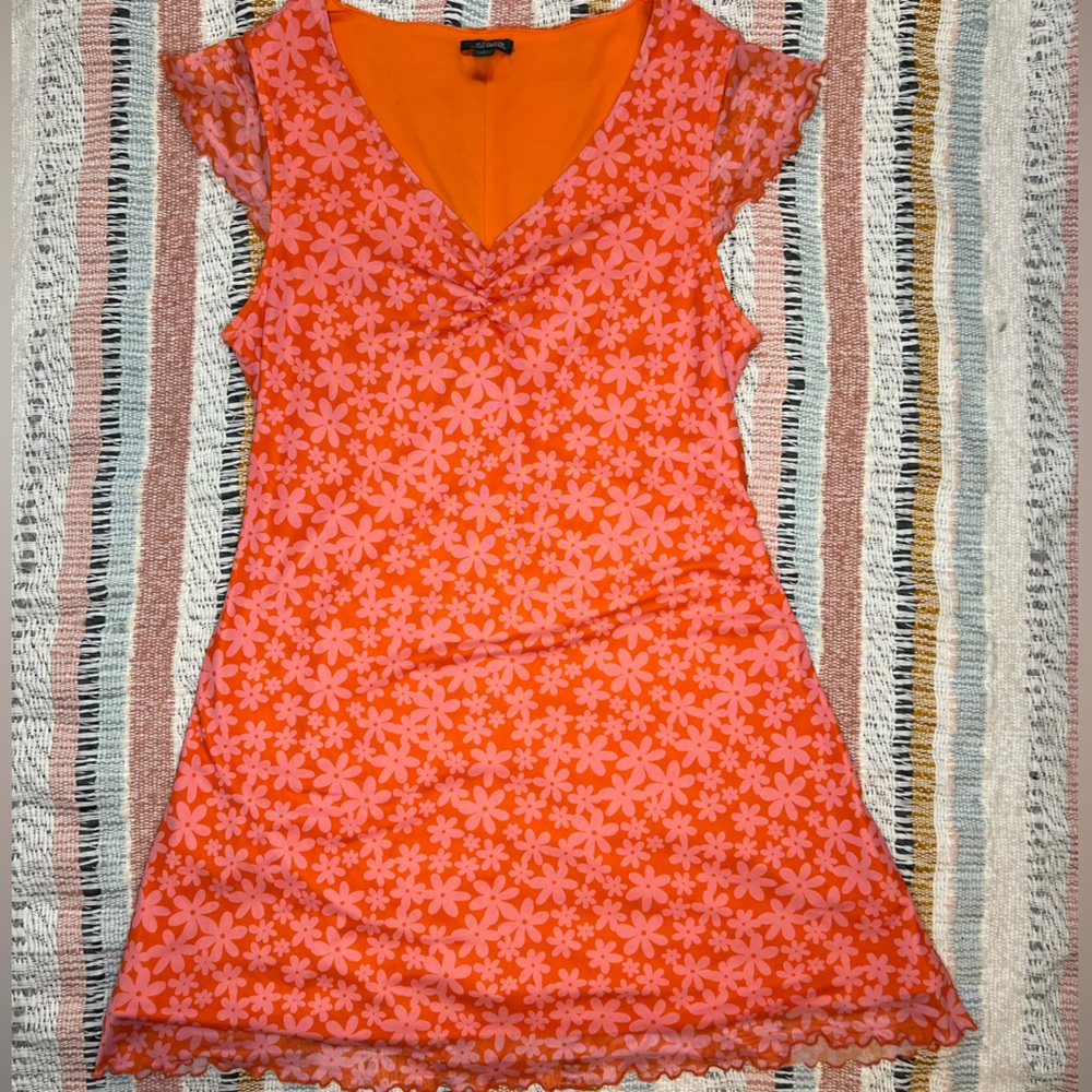 Women’s Target Wild Fable Large Pink and Orange Floral Dress